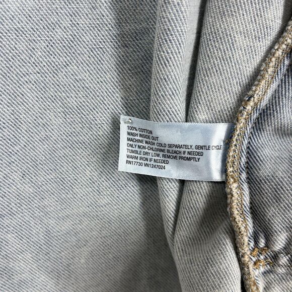 Wild Fable Denim Shirt Womens Large Light Wash Snap Front Shacket 100% Cotton - Picture 5 of 16